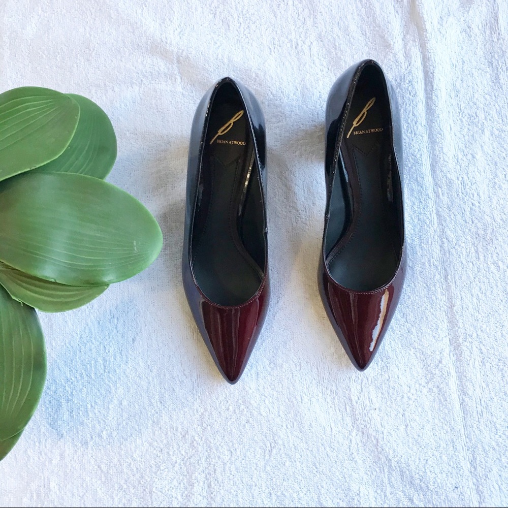 SOLD Brian Atwood Pointed Toe Pumps Heel Ombre - Picture 1 of 6